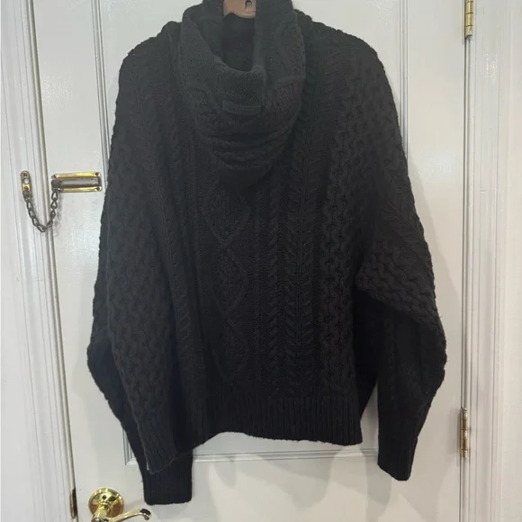 Essentials fear of God, black Cable Knit Men's Sweater - Picture 3 of 8